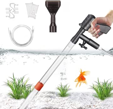 STARROAD-TIM Aquarium Kiesreiniger-Kit, Aquarium Reiniger, Aquarium Wasserwechsel,Aquarium bodensauger, mulmsauger Aquarium Kiesreiniger-Wasserwechsler Aquarium (Black)