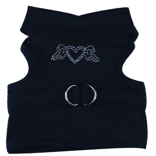 Doggydolly Hundesoftgeschirr Stretch Heart schwarz