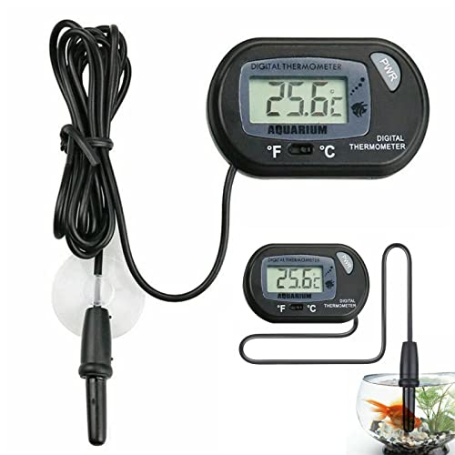 Digitales Thermometer,Aquarium Thermometer,Thermometer Ddigital,Wasserthermometer Aquarium,mit Saugnapf und Sonde,für Reptilien Inkubator Aquarium Gewächshaus