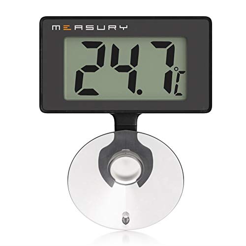 Measury Aquarium Thermometer Wasserdicht, Digitales Aquarien Thermometer für Süßwasser und Meerwasser TM10
