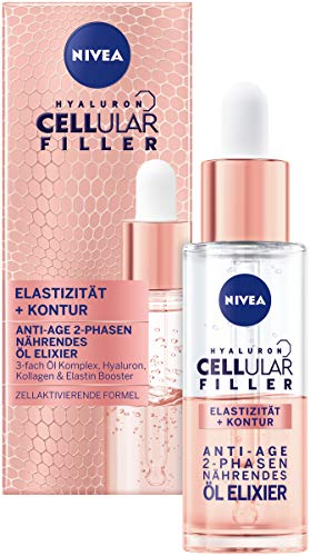 NIVEA Cellular Nährendes Öl Elixier - Anti-Aging Beauty Award Gewinner 2019 - Hyaluron Cellular Filler im 1er Pack (1 x 30 ml), Anti Falten Gesichtsöl, feuchtigkeitsspendende Gesichtspflege