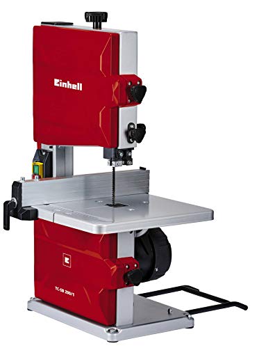 Einhell Bandsäge TC-SB 200/1 (werkzeugloser Sägeblattwechsel, Parallelanschlag, Höhenverstellung, kugelgelagerte Führung, Tisch stufenlos neigbar)