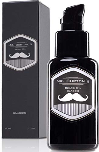 Bartöl - Mr. Burton´s Beard Oil - classic - Made in Germany - 50ml Bart Öl für die Bartpflege - mit Arganöl Tierversuchsfrei und vegan