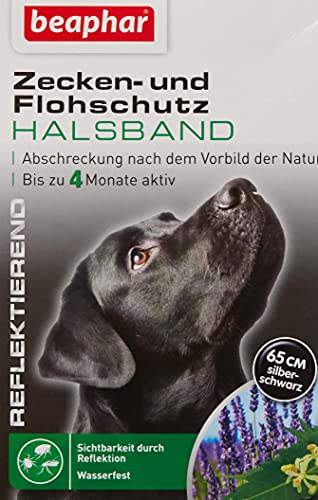 Zecken- & Flohschutz Halsband für Hunde | Zeckenschutz für Hunde | Reflektierendes Halsband gegen Zecken & Flöhe | Wasserfest | 1 Stk