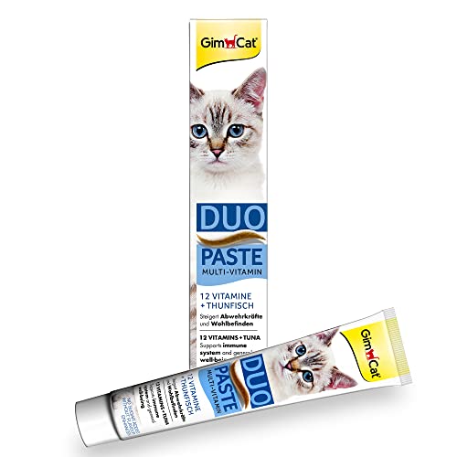 GimCat Duo Paste Multi-Vitamin und Thunfisch - Wertvolle Vitamine steigern Abwehrkräfte und Wohlbefinden - 1 Tube (1 x 50 g)