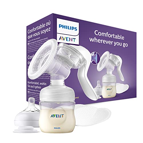 Philips Avent Komfort-Handmilchpumpe, inkl. 125ml Flasche, SCF430/10, transparent