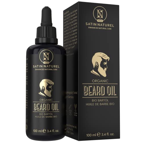 Bartöl BIO Kaltgepresst – Gesichtsöl - 100ml – Vegan – Bartöl Herren – Ideales Geburtstagsgeschenk Männer - Intensive Bartpflege mit Männlichem Duft – Beard