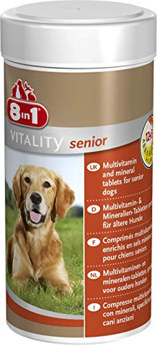 8in1 Multivitamin Tabletten Senior - zur Nahrungsergänzung bei älteren Hunden, 1 Dose (70 Tabletten)