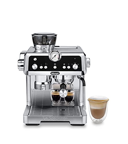 De'Longhi La Specialista Prestigio EC 9355.M Espressomaschine, Siebträgermaschine mit smarten Funktionen und Profi-Milchaufschäumdüse, Silber
