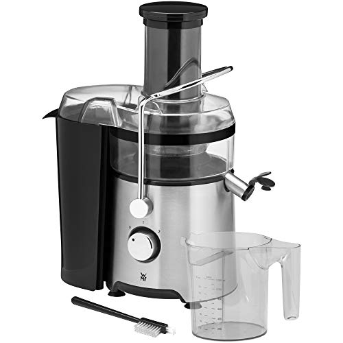 WMF Kult X Entsafter elektrisch Obst Gemüse aus Edelstahl, 500W, Slow Juicer für große Fruchtstücke, Saftkrug 1,2l, Schaumfilter, 2 Geschwindigkeitsstufen, edelstahl matt