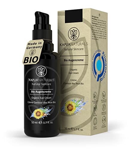 BIO Augencreme • 50 ml • Regenerierende Anti-Age Augenpflege hochdosiert • Augencreme Männer & Frauen gg. Augenringe • Natürliche & nachhaltige Kosmetik Made in Germany| Augenringe entfernen