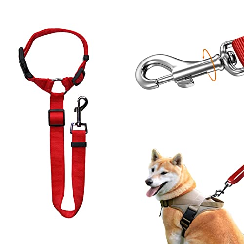 Clyhon Universal Hunde Sicherheitsgurt fürs Auto Kopfstütze, Multifunktions Verstellbar Hundegurt Sicherheitsgeschirr Hundeanschnallgurt passend für Kleine, mittlere & große Hunde - 1 Pack