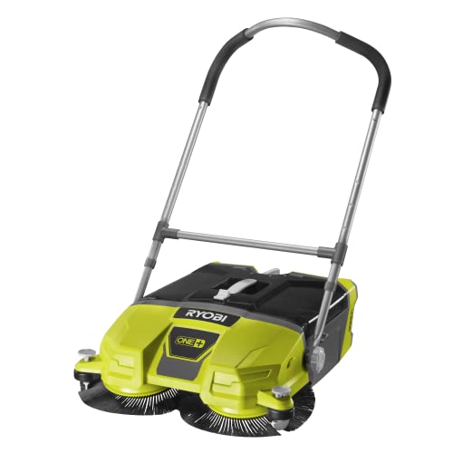 Ryobi Kabellos Akku-Kehrmaschine (18 V, Kehrbreite 53 cm, Kickschalter, Auffangbehälter 17 l, ohne Akku) R18SW3, Grün