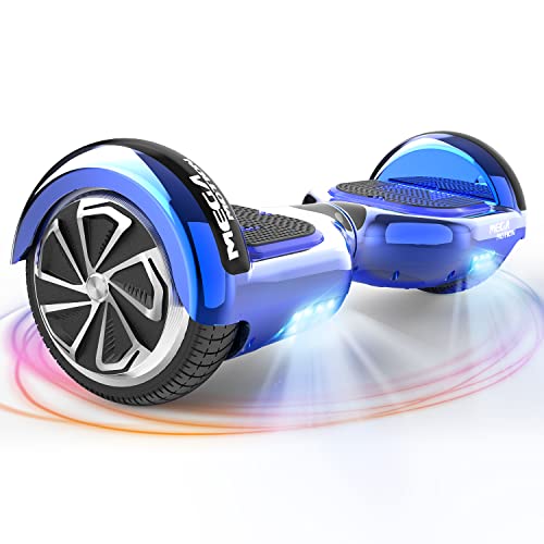 MEGA MOTION Hoverboard, 6,5 Zoll mit zwei Rädern Hoverboards Basic für Kinder mit Bluetooth-Lautsprecher-leistungsstarkem Motor-LED Licht, die Geschenke für Kinder