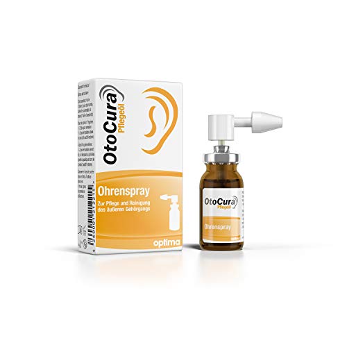 OtoCura Pflegeöl Ohrenspray 10 ml, Olivenöl, Mandelöl und Ringelblumenöl zur Pflege und Reinigung des äußeren Gehörgangs
