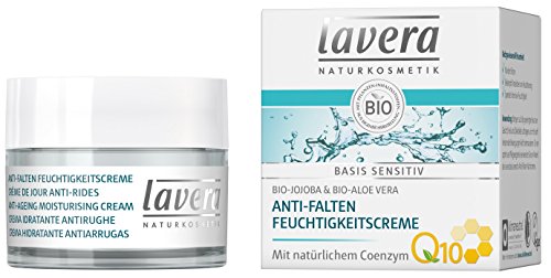 lavera Feuchtigkeitscreme Q10 - reduziert Falten - feuchtigkeitsspendend - Anti Aging Tagescreme - Tagespflege - Bio - vegan - zertifizierte Naturkosmetik - Natural - Gesichtscreme - 1er Pack - 50ml