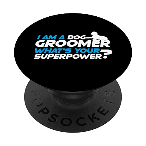 Hundefriseur Superpower, Furologist Grooming Pet Lover PopSockets mit austauschbarem PopGrip