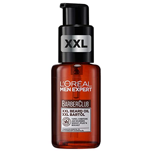 L'Oréal Men Expert Bartöl im XXL-Vorteilspack, Für einen kräftigen und gepflegten Bart, Mit Zedernholzöl für die tägliche Bartpflege, Barber Club, 1 x 50 ml