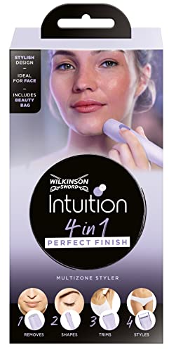Wilkinson Sword 4in1 Perfect Finish Elektrischer Damen Trimmer Für Körper, Bikinizone, Gesichtshaare und Augenbrauen