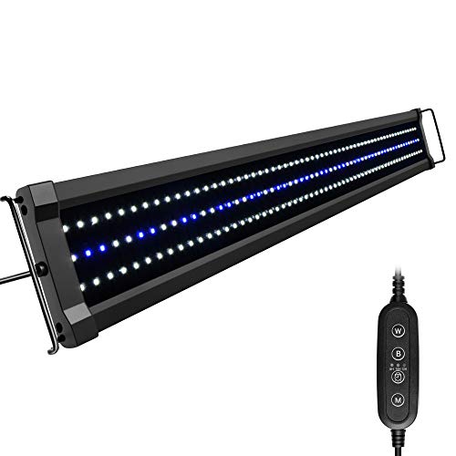 NICREW ClassicLED G2 Aquarium Beleuchtung, Steuerbar LED Lampe mit Mondlicht, IP67 Wasserdicht für Süßwasser-Aquarien, 90-125cm