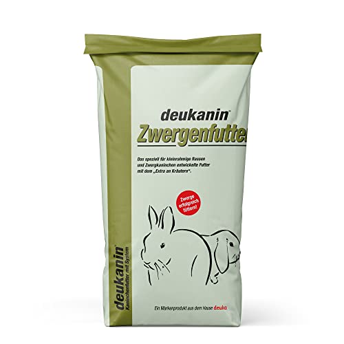 deukanin Zwergenfutter 25 kg | Kaninchenfutter | Spezialfutter für kleine Rassen und Zwergkaninchen | Alleinfuttermittel für Kaninchen