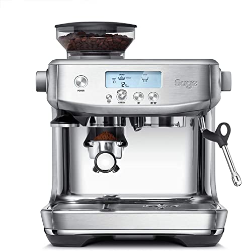 Sage Appliances Barista Pro Espressomaschine und Kaffeemaschine mit Milchaufschäumer, Siebträgermaschine, SES878, 1 cups , Gebürsteter Edelstahl