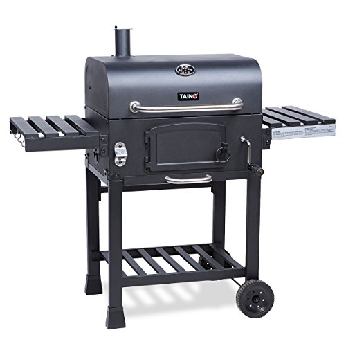 TAINO Hero BBQ Smoker GRILLWAGEN Holzkohle Grill Grillkamin Standgrill Räucherofen Zubehör