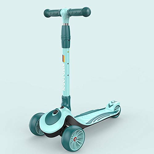 Lihgfw Scooter for Kinder Kleinkind-Scooter, faltbar und verstellbar in Höhe, Lean to Steer 3-Rad-Roller for Kleinkind-Kind-Jungen-Mädchen-Alter 3-8 (Color : Grün)