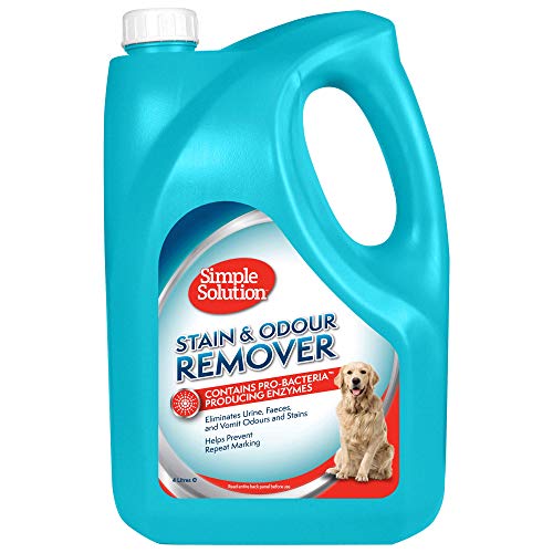 Simple Solution Hundeflecken- und Geruchsentferner | Enzymatischer Reiniger mit Pro-Bakterien Reinigungskraft - 4 Liter