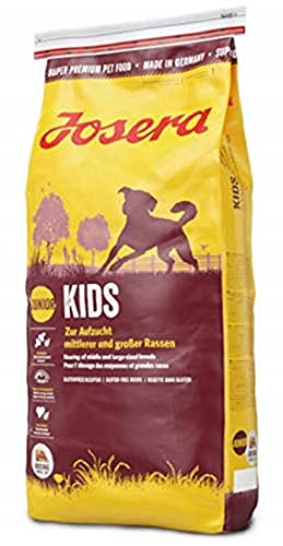 JOSERA Kids (1 x 15 kg) | Welpenfutter für mittlere und große Rassen | ohne Weizen | Super Premium Trockenfutter für wachsende Hunde | 1er Pack