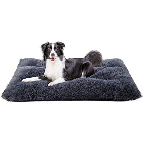 ZENGAOOU Hundebett Grosse Hunde, Hundekissen Waschbar Hundekorb Flauschig - 95x65cm Anti-Angst, Anti-Rutsch Hundematte