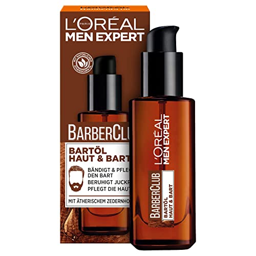 L'Oréal Men Expert Bartöl mit Zedernholzöl für die tägliche Bartpflege, Barber Club, 1 x 30 ml