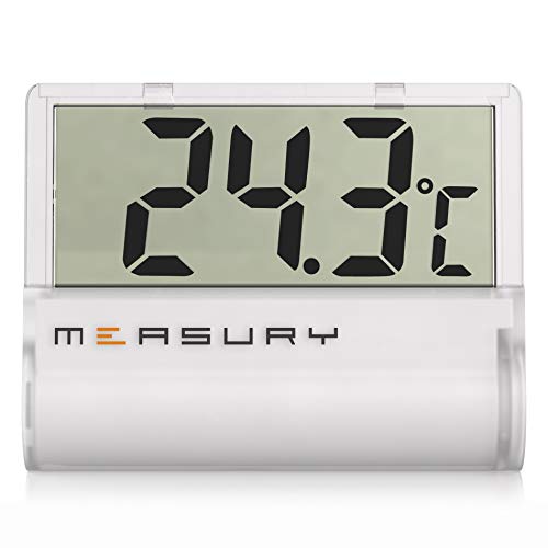 Measury Aquarium Thermometer Digital zum Kleben, Aquarien Thermometer für Süßwasser und Meerwasser TM11