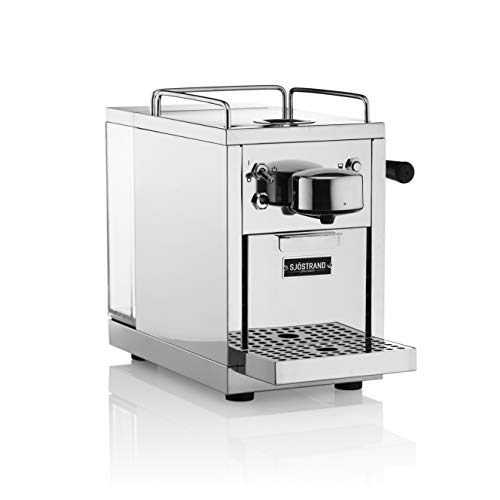 KAFFEEKAPSELMASCHINE Nespresso kompatibel – Espressomaschine automatischer Kaffeevollautomat aus Edelstahl