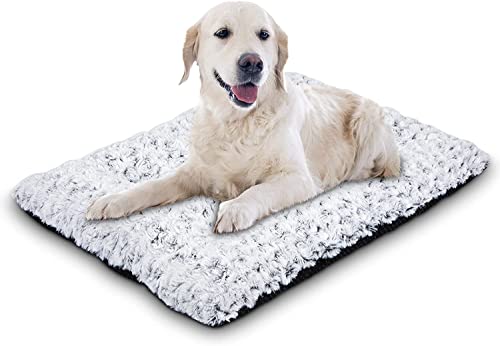 JOEJOY Hundekissen Mittelgroße Kleine Hunde, Hundekissen waschbar, Kuschelig Plüsch Hundematte, Anti-Rutsch Hundedecke Hundekissen Faltbar Hundebett für Hunde und Katzen(74 x 53 x 7 cm)