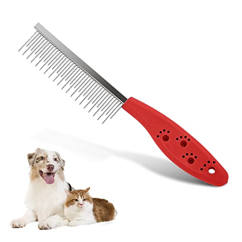Fellkamm katze, Entwirrkamm hund, Katzenkamm, Combi Kamm für Hund, Unterwollkamm 31 Zähne, großes Werkzeug für Verwicklungen, verknotete oder tote Haare zu entfernen