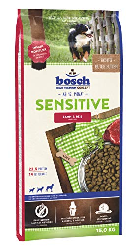 bosch HPC Sensitive Lamm & Reis | Hundetrockenfutter für ernährungssensible Hunde aller Rassen | 1 x 15 kg