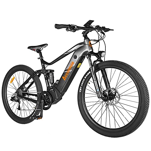 Accolmile Cola Bear 27,5' 29' Ebike, 250W Mittelmotor BBS01B, 48V 624Wh Lithium-Ionen Akku, Vollfederung E-Mountainbike Unisex für Herren Damen, Pedelec MTB 8 Gang