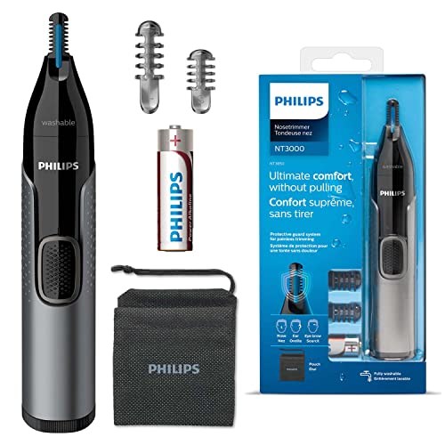 Philips Nose trimmer Series 3000 Nasenhaar-, Ohrenhaar- und Augenbrauentrimmer mit PrecisionTrim-Technologie (Modell NT3650/16)