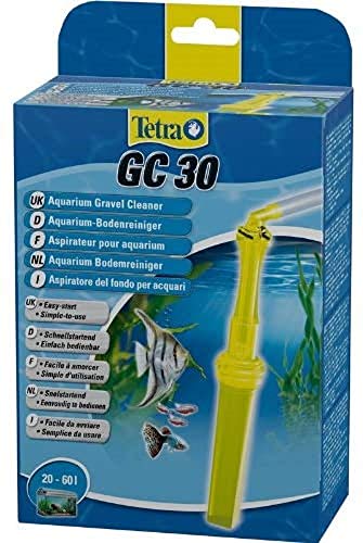 Tetra GC 30 Aquarien-Bodenreiniger mit Schlauch, Schnellstartventil und Fischschutzgitter, Mulmsauger mit Saugrohrkonstruktion, geeignet für Aquarien von 20 – 60 Liter