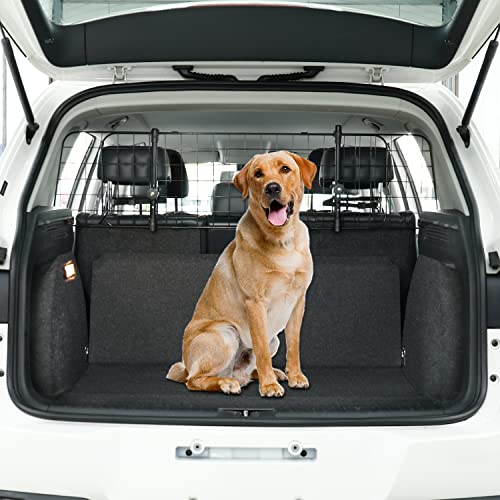 Toozey Kofferraum Hundegitter für Auto, SUV Universal - Kopfstützen-Befestigung&Gurte doppelte Fixierung Schutzgitter Trenngitter für Hunde - Verstellbar Hundegitter Kofferraum