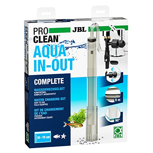 JBL PROCLEAN AQUA IN-OUT COMPLETE 6142100, Wasserwechselset für Aquarien, Inkl. Bodenreiniger, Schlauch und Ansaugpumpe, Anschluss an Wasserhahn
