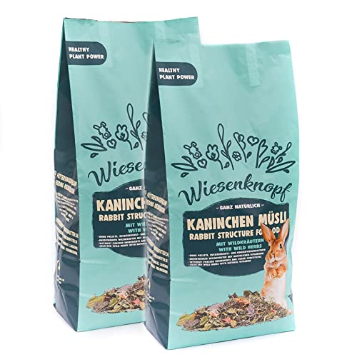 Wiesenknopf Kaninchen Müsli 2x6 kg Doppelpack Kaninchenfutter