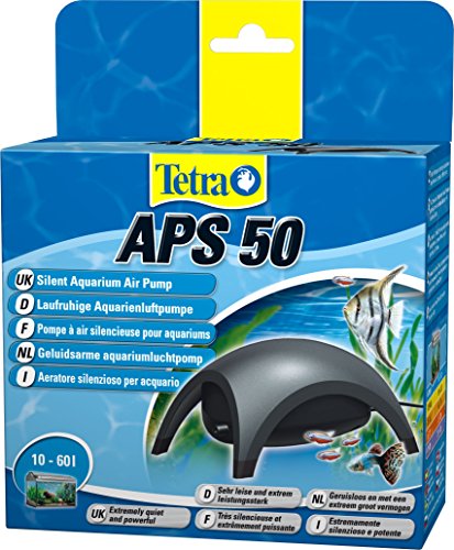 Tetra APS 50 Aquarium Luftpumpe - leise Membranpumpe für Aquarien von 10-60 L, schwarz