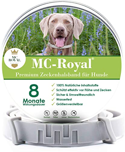 NEU: MC-Royal® Premium Zeckenhalsband für Hunde - 100% natürliche Inhaltsstoffe - bis zu 8 Monate zuverlässiger Zeckenschutz
