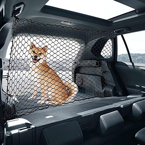 DELITLS Hunde-Auto-Netz-Barriere, verstellbare Auto-Isolationsbarriere, Kofferraum-Netzwerk für Haustierschutz, universell für Autos, Auto-Trennwand zum sicheren Fahren mit Kindern und Haustieren
