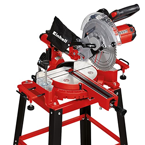 Einhell Zug-Kapp-Gehrungssäge TC-SM 2531/2 U (1900 W, 4.800 U/min, Ø254 x ø30 mm Sägeblatt, Laser, neigbarer Sägekopf, inkl. HM-Sägeblatt)