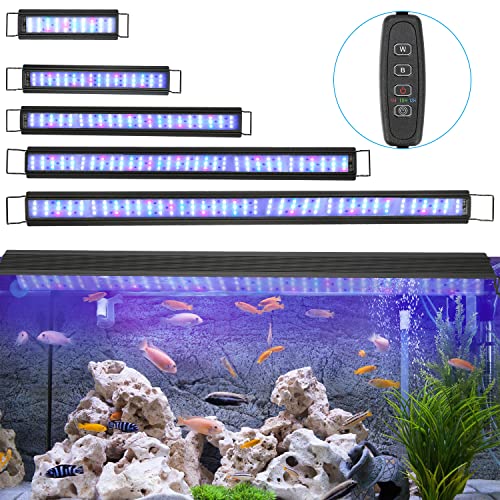 Sonnewelt 18W LED Aquarium Beleuchtung, RGB Spectrum Aquarium Lampe für 45-70cm Wasserpflanzen und Süßwasser-Aquarien, Dimmbare