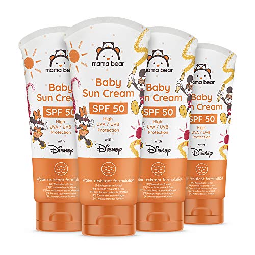 Mama Bear - Disney - Baby-Sonnencreme LSF 50 (hoher UVA/UVB-Schutz) - 4-er Pack x 100 ml