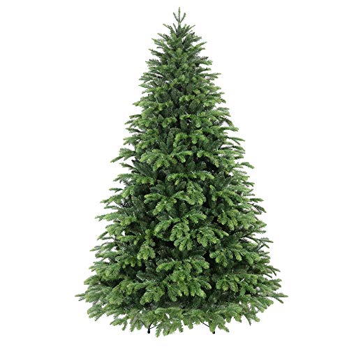 Giulia Grillo Künstlicher Weichnachtsbaum 210 cm Dicht, 2382 Zweige, Weihnachtsbaum Luxury grün mit Spitzen realistisch, PE/PVC, grün